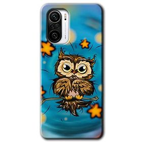 Poco F3 Owl Bird Stars Baskılı Uyumlu Silikon Kılıf