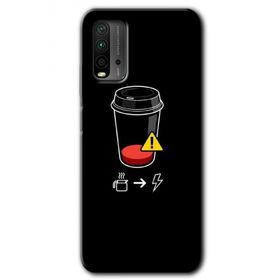 Poco M3 Coffee Battery Baskılı Uyumlu Silikon Kılıf