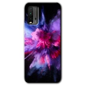 Poco M3 Color Splash Purple Baskılı Uyumlu Silikon Kılıf