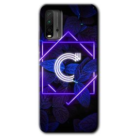 Poco M3 Dark Neon Yaprak Ç Harfi Baskılı Uyumlu Silikon Kılıf