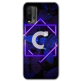 Poco M3 Dark Neon Yaprak Ç Harfi Baskılı Uyumlu Silikon Kılıf