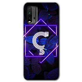 Poco M3 Dark Neon Yaprak Ç Harfi Baskılı Uyumlu Silikon Kılıf
