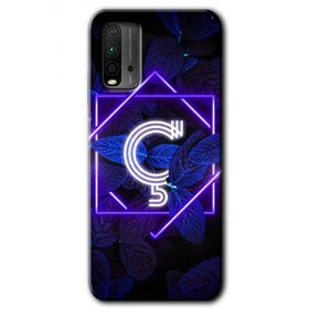 Poco M3 Dark Neon Yaprak Ç Harfi Baskılı Uyumlu Silikon Kılıf