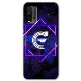 Poco M3 Dark Neon Yaprak G Harfi Baskılı Uyumlu Silikon Kılıf