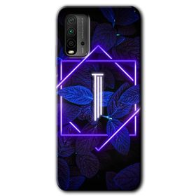 Poco M3 Dark Neon Yaprak İ Harfi Baskılı Uyumlu Silikon Kılıf