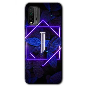 Poco M3 Dark Neon Yaprak İ Harfi Baskılı Uyumlu Silikon Kılıf