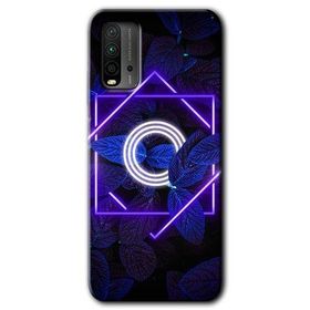 Poco M3 Dark Neon Yaprak Ö Harfi Baskılı Uyumlu Silikon Kılıf