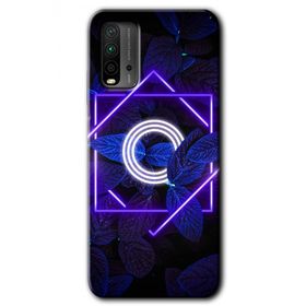 Poco M3 Dark Neon Yaprak Ö Harfi Baskılı Uyumlu Silikon Kılıf