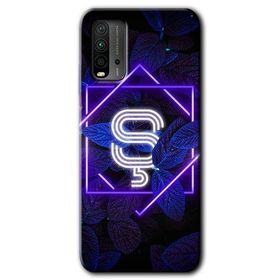 Poco M3 Dark Neon Yaprak S Harfi Baskılı Uyumlu Silikon Kılıf