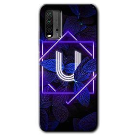 Poco M3 Dark Neon Yaprak Ü Harfi Baskılı Uyumlu Silikon Kılıf