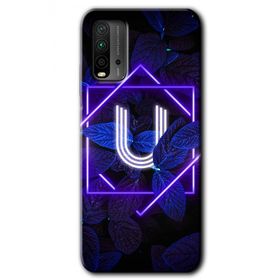 Poco M3 Dark Neon Yaprak Ü Harfi Baskılı Uyumlu Silikon Kılıf