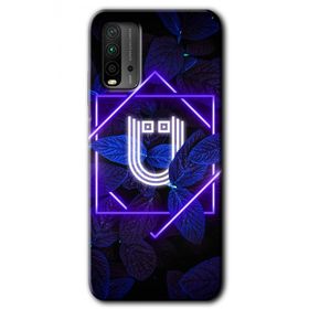 Poco M3 Dark Neon Yaprak Ü Harfi Baskılı Uyumlu Silikon Kılıf
