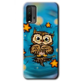 Poco M3 Owl Bird Stars Baskılı Uyumlu Silikon Kılıf