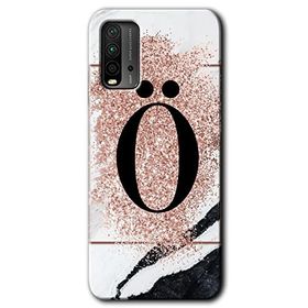 Poco M3 Pembe Mermer Desenli Ö Harfi Baskılı Uyumlu Silikon Kılıf