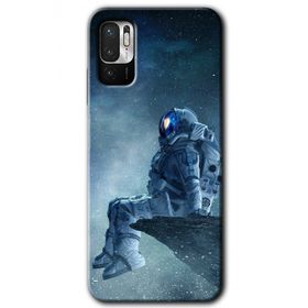 Poco M3 Pro Astronot Yalnızlığı Baskılı Uyumlu Silikon Kılıf