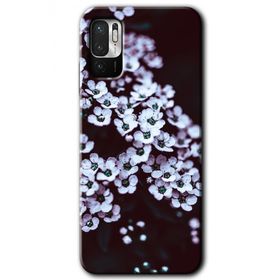 Poco M3 Pro Beyaz Çiçek Baskılı Uyumlu Silikon Kılıf