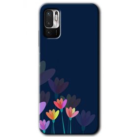 Poco M3 Pro Çizim Çiçekleri Baskılı Uyumlu Silikon Kılıf