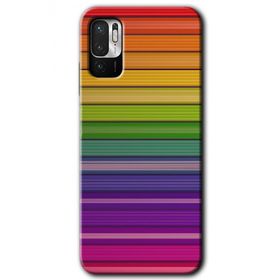 Poco M3 Pro Colorful Lines Baskılı Uyumlu Silikon Kılıf