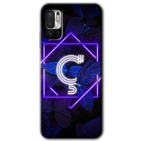 Poco M3 Pro Dark Neon Yaprak Ç Harfi Baskılı Uyumlu Silikon Kılıf