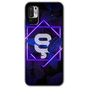 Poco M3 Pro Dark Neon Yaprak S Harfi Baskılı Uyumlu Silikon Kılıf