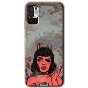 Poco M3 Pro Devil Girl Baskılı Uyumlu Silikon Kılıf