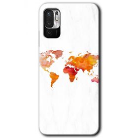 Poco M3 Pro Dünya Haritası Baskılı Uyumlu Silikon Kılıf