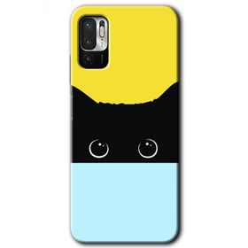 Poco M3 Pro Kara Kedi Baskılı Uyumlu Silikon Kılıf