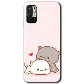 Poco M3 Pro Kedi Aşkı Baskılı Uyumlu Silikon Kılıf
