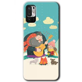 Poco M3 Pro Kış Pikniği Baskılı Uyumlu Silikon Kılıf