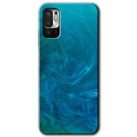 Poco M3 Pro Mavi Aura Baskılı Uyumlu Silikon Kılıf