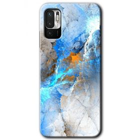 Poco M3 Pro Mavi Buzul Baskılı Uyumlu Silikon Kılıf