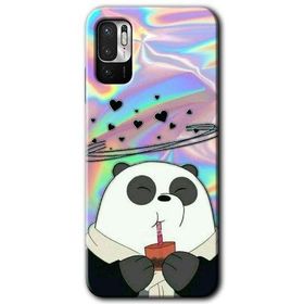Poco M3 Pro Milkshake Panda Baskılı Uyumlu Silikon Kılıf