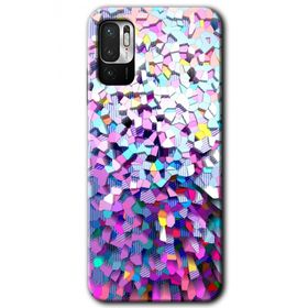Poco M3 Pro Mosaic Fragments Colorfull Baskılı Uyumlu Silikon Kılıf