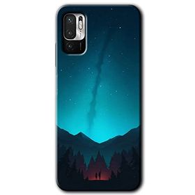 Poco M3 Pro Night Fores Mount Baskılı Uyumlu Silikon Kılıf