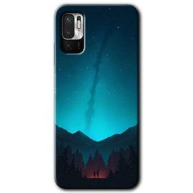 Poco M3 Pro Night Fores Mount Baskılı Uyumlu Silikon Kılıf