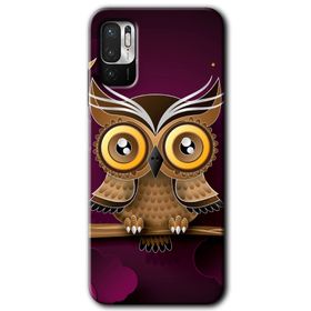 Poco M3 Pro Owl Bird Branch Baskılı Uyumlu Silikon Kılıf