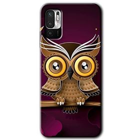 Poco M3 Pro Owl Bird Branch Baskılı Uyumlu Silikon Kılıf