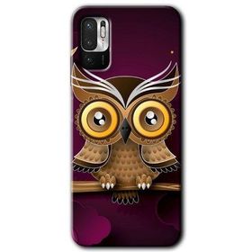Poco M3 Pro Owl Bird Branch Baskılı Uyumlu Silikon Kılıf