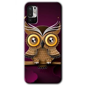 Poco M3 Pro Owl Bird Branch Baskılı Uyumlu Silikon Kılıf
