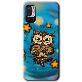Poco M3 Pro Owl Bird Stars Baskılı Uyumlu Silikon Kılıf