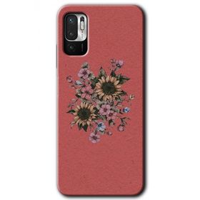 Poco M3 Pro Retro Çiçek Baskılı Uyumlu Silikon Kılıf