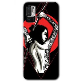 Poco M3 Pro Samurai Girl Baskılı Uyumlu Silikon Kılıf