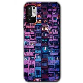 Poco M3 Pro Şehir Görünümü Baskılı Uyumlu Silikon Kılıf
