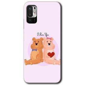 Poco M3 Pro Sevgili Ayıcık Baskılı Uyumlu Silikon Kılıf