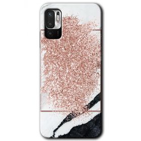 Poco M3 Pro Simli Mermer Baskılı Uyumlu Silikon Kılıf