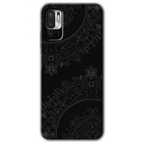 Poco M3 Pro Siyah Mandala Baskılı Uyumlu Silikon Kılıf
