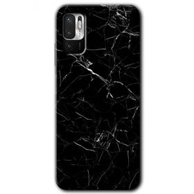 Poco M3 Pro Siyah Mermer Baskılı Uyumlu Silikon Kılıf