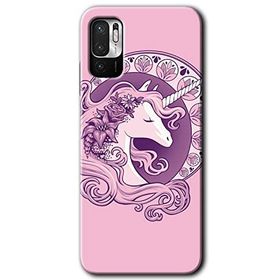 Poco M3 Pro Unicorn Pembe Baskılı Uyumlu Silikon Kılıf