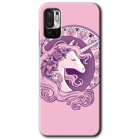 Poco M3 Pro Unicorn Pembe Baskılı Uyumlu Silikon Kılıf