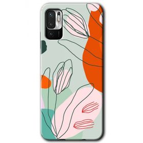 Poco M3 Pro Vektör Çiçekler Baskılı Uyumlu Silikon Kılıf